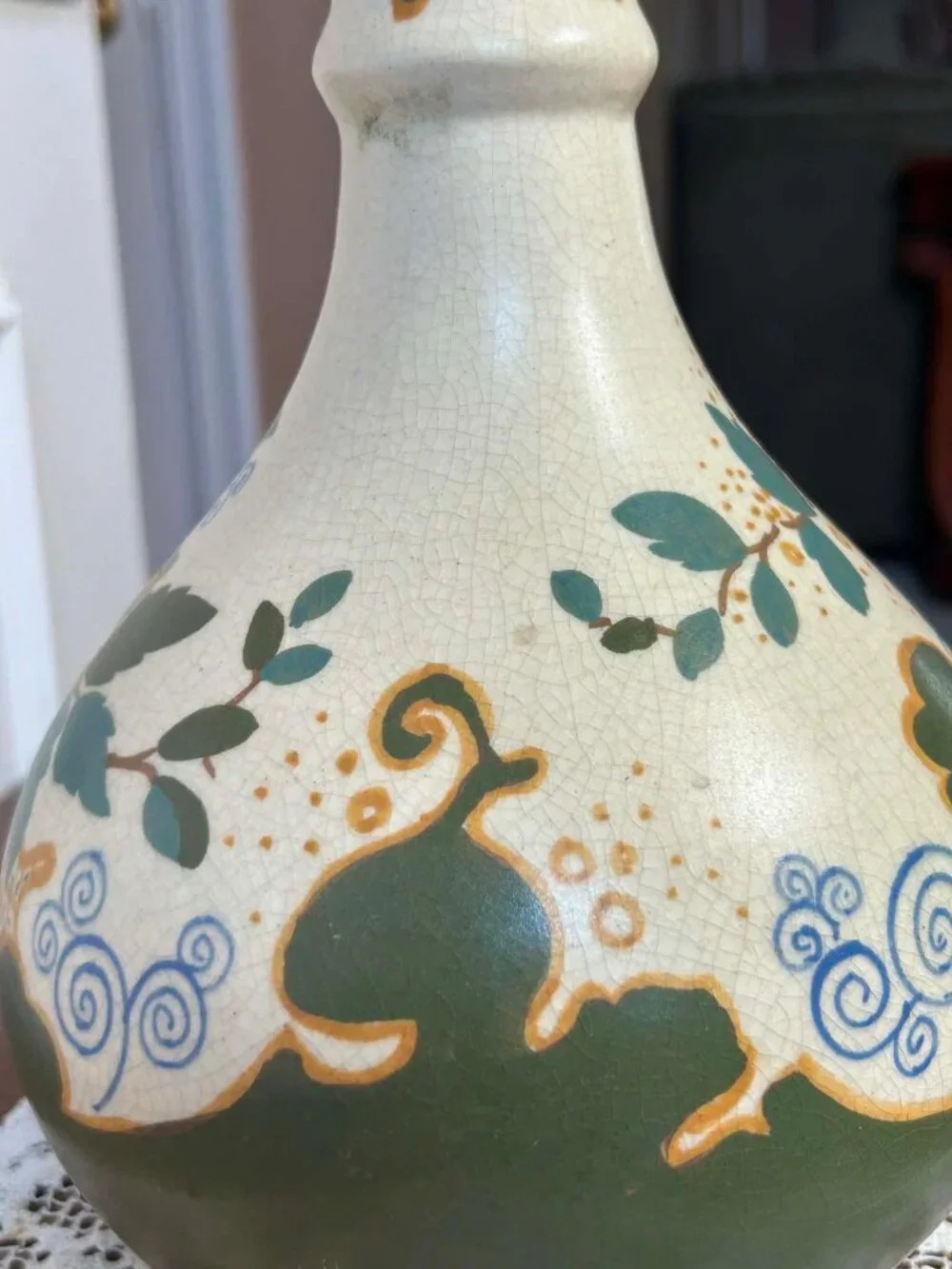 Vintage 1920s Dutch Art Pottery Lamp Base - Arnhemsche Fayence